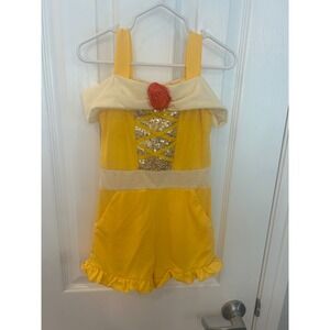 Lilytots‎ Romper Yellow Belle Princess Sequins Rose Ruffle Dress Up 2/3Y